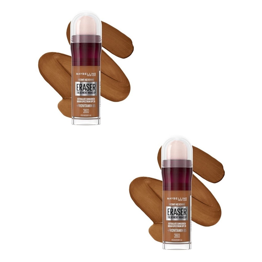 2 Maybelline Instant Age Rewind Eraser Treatment Foundation Makeup 360 0.68 oz